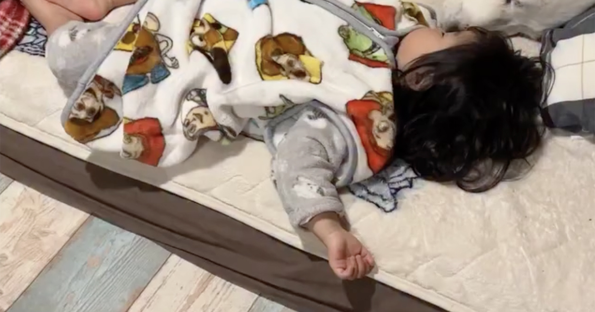 3歳娘を寝かしつけようとしたら……「涙出てきた」　ママが目撃した“尊すぎる光景”に「絵本に出てくる一コマみたい」「お金じゃ買えないですよね」（1/2） | 犬 ねとらぼ