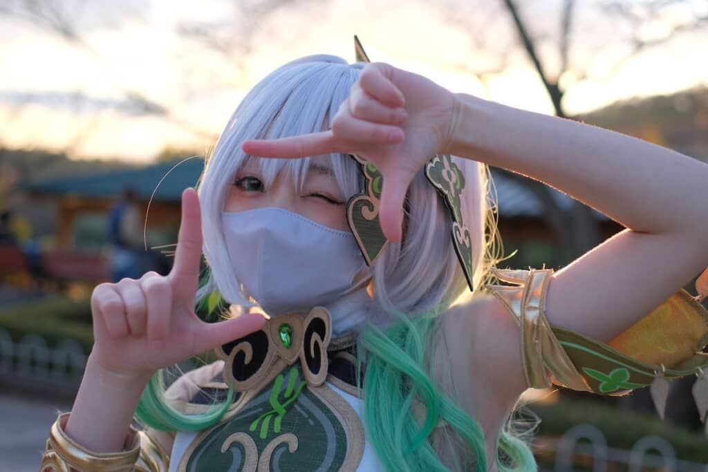 中学2年生時のナヒーダのコスプレ。この時点でも見事な完成度です