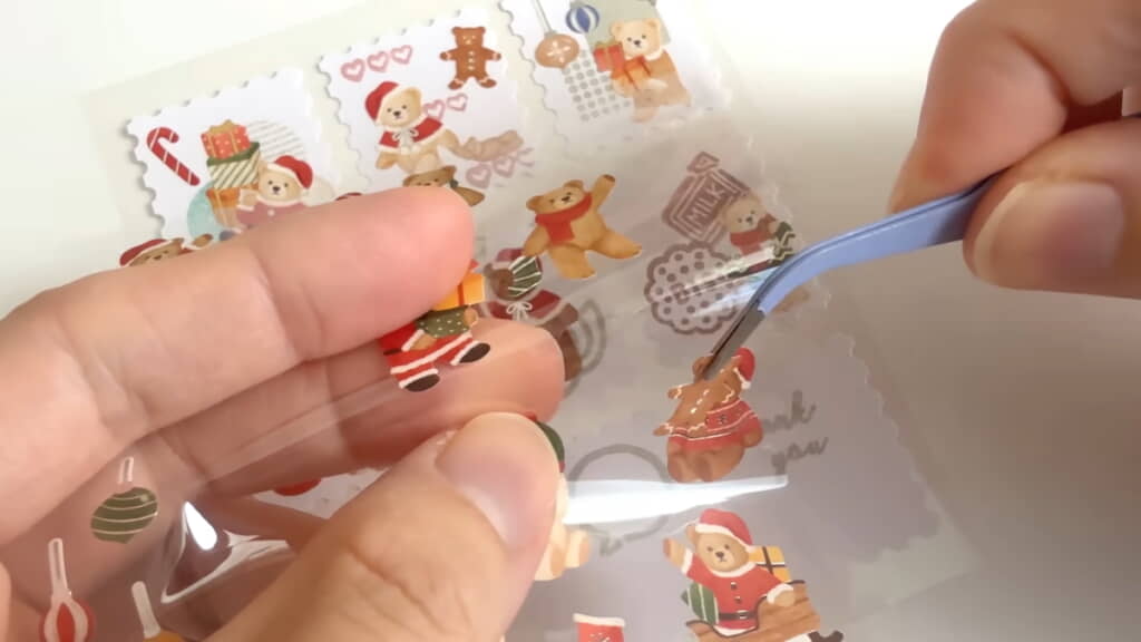 そこにシールを組み合わせる