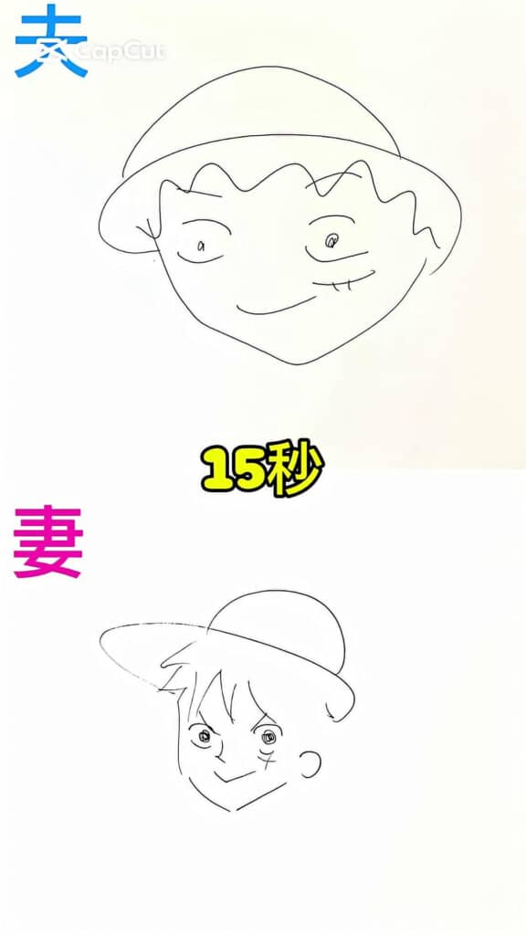 15秒で「ルフィだ」って思える絵に