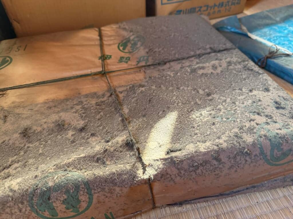 老舗百貨店の包装紙で包まれてる！