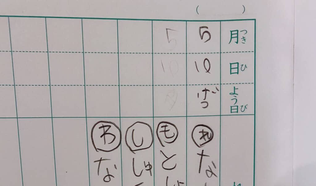 娘さんが小学1年生になりたての頃の連絡帳を見返したら……