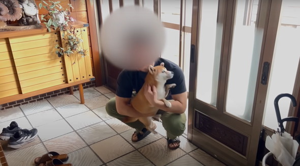 お迎えに来たパパさんに抱っこのおねだり