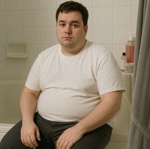 何かが不満そうな男性