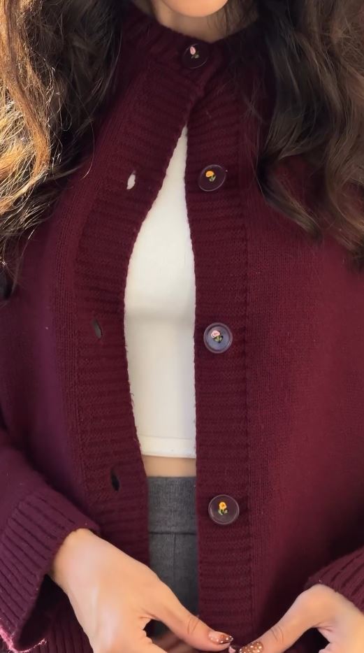 お花のボタンに