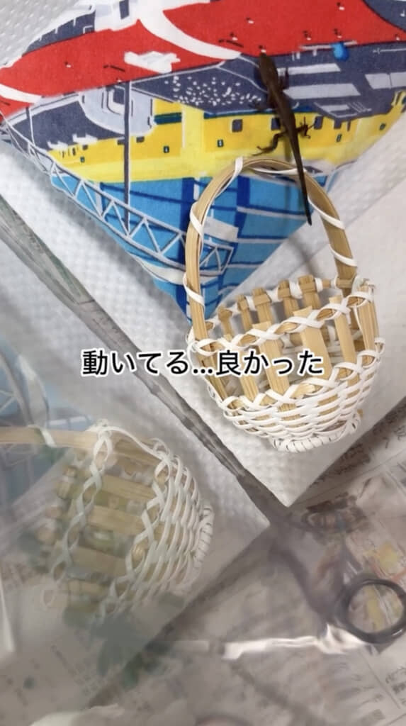 たどたどしい足取りで動いています