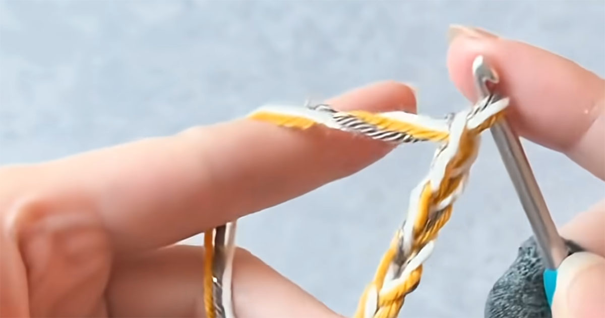 セリアの毛糸を3玉編むだけで……　完成した“お出かけアイテム”に「センスがすてき」「すぐ作ります」 | 編み物 ねとらぼ