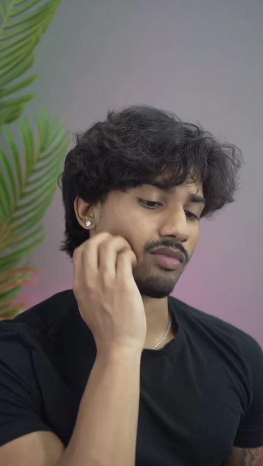 カットするする前の男性