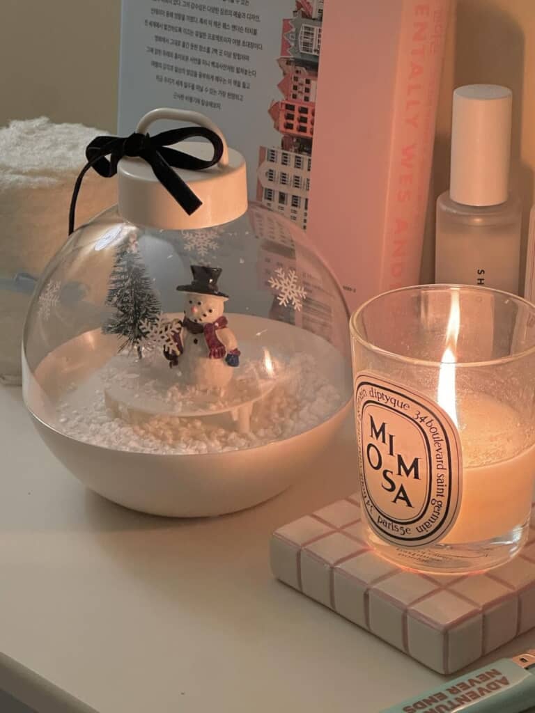 韓国のダイソーで購入したスノードーム