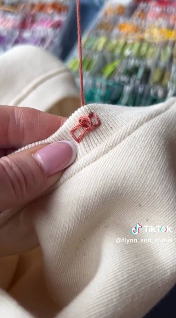 真ん中をきゅっ