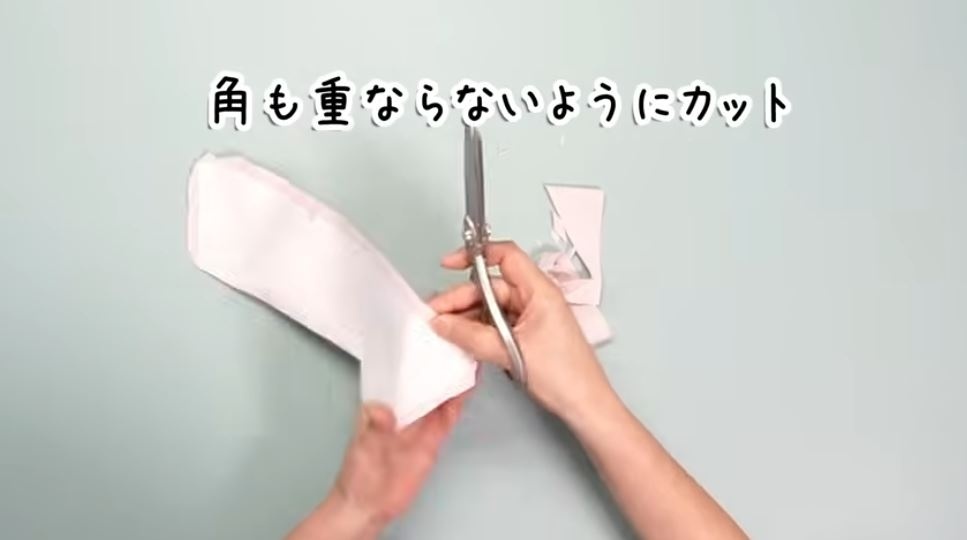 端をカットする