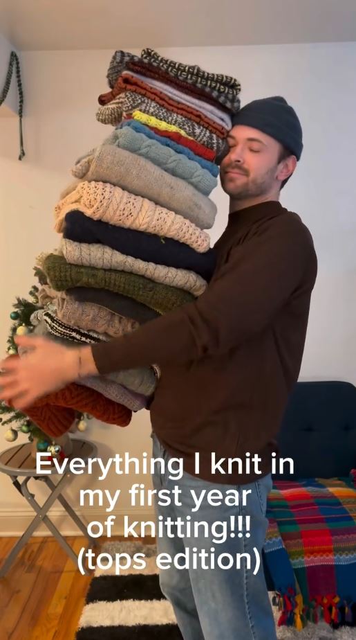 Mattさんが1年で編んだニット