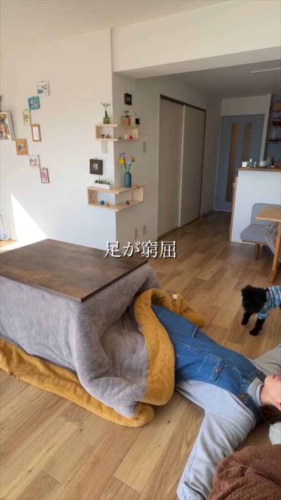 こたつの高さに不満