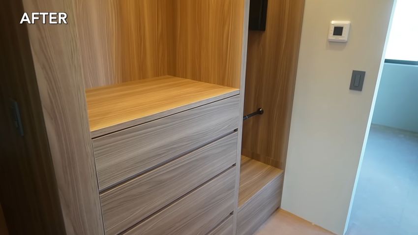 クローゼットになった廊下