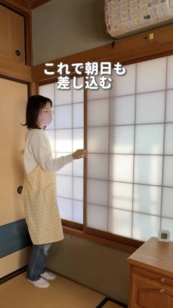 半透明のプラダンを使っているので採光も問題ありません