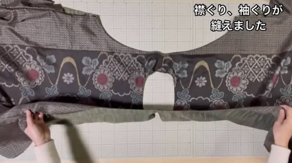 袖ぐりが縫えました