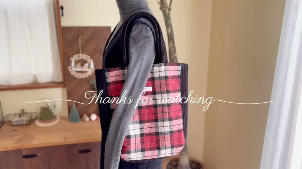 たっぷりサイズでかわいいトートバッグが完成しました！