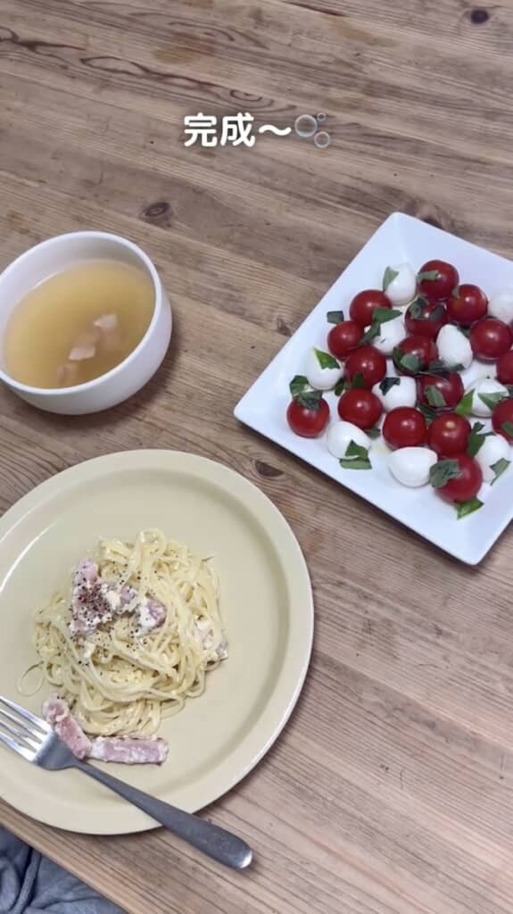 おいしそうな献立の完成！