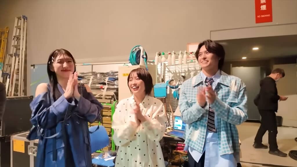 1日限りの再結成をしたDream5の大原優乃、日比美思、高野洸