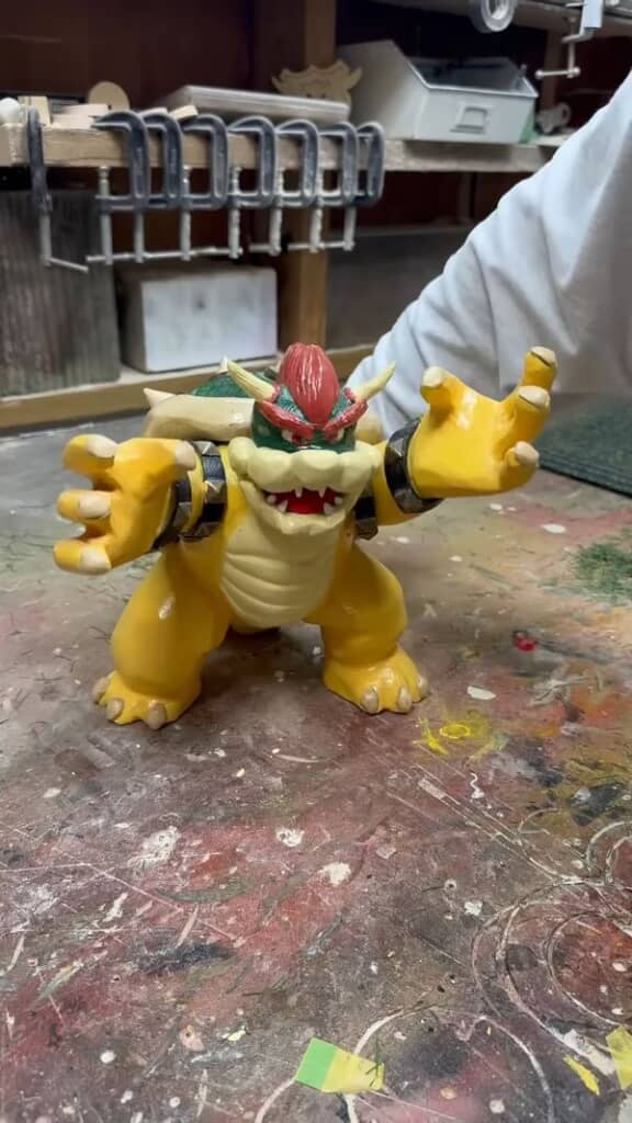 完成したクッパのフィギュア