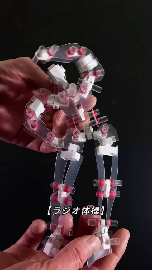 ラジオ体操の動きを取る可動素体