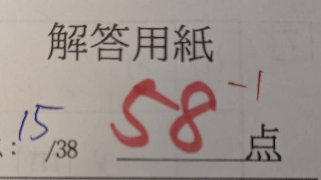 右上に「-1」と書くと意味が違ってくる
