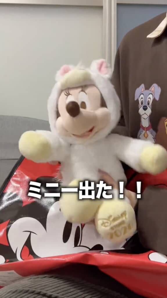 ミニーの干支ぬいぐるみをゲット！