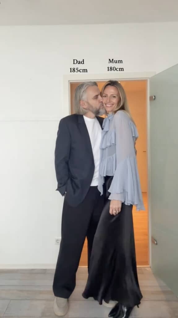 ともに身長180センチ以上の両親