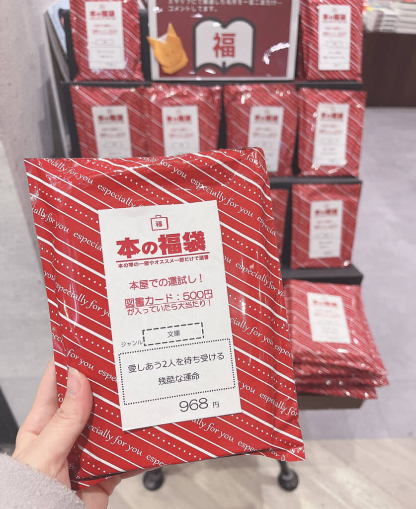 ラベルには中身を示唆するキャッチコピーや、文庫か書籍かといったヒントが記載。推測しながら選ぶのも楽しそう