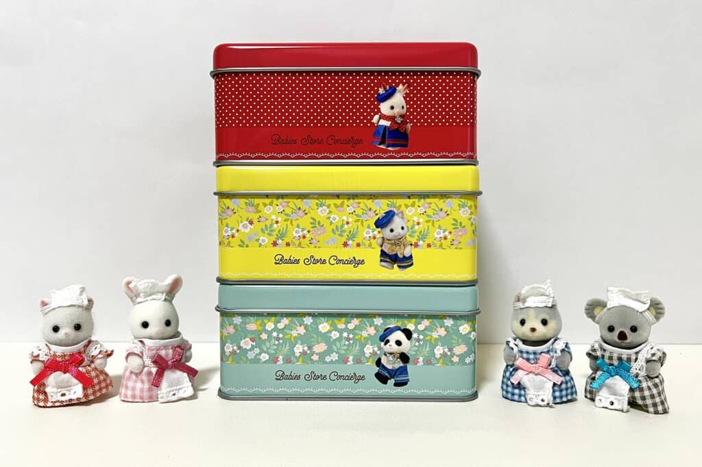 上からショコラウサギの赤ちゃん、ラテネコの赤ちゃん、パンダの赤ちゃん