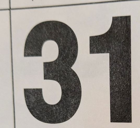 31日の予定のところには……？