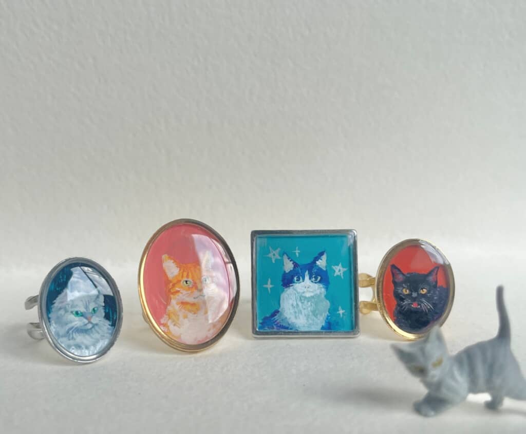 かわいい猫ちゃんの指輪