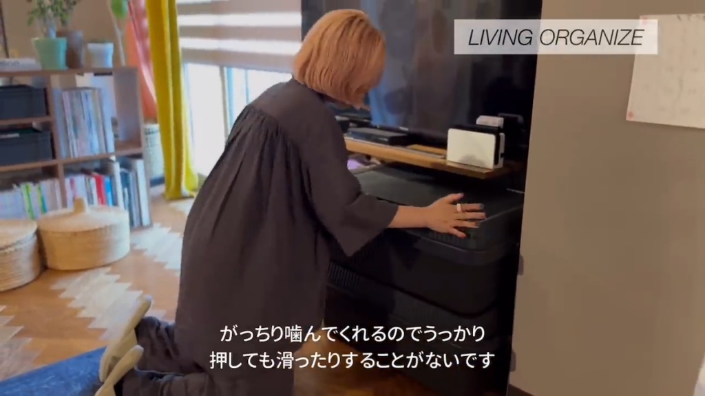 コンテナは重ねても滑りにくいところが便利とのこと