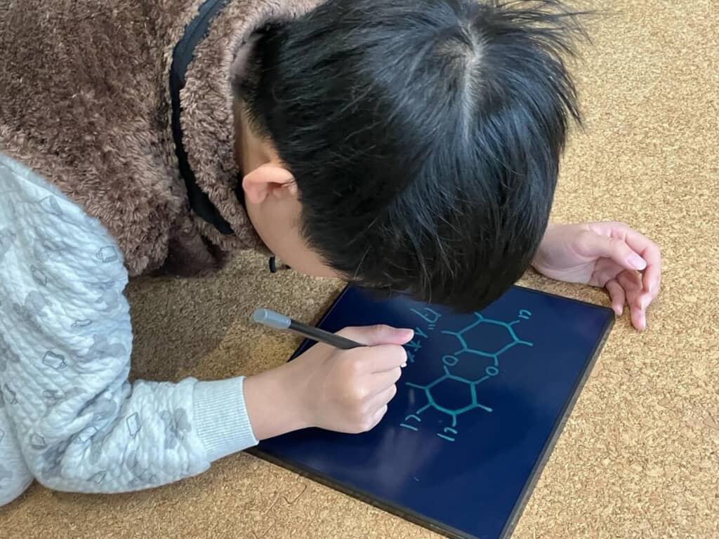 夢中でダイオキシンの構造式を書く息子
