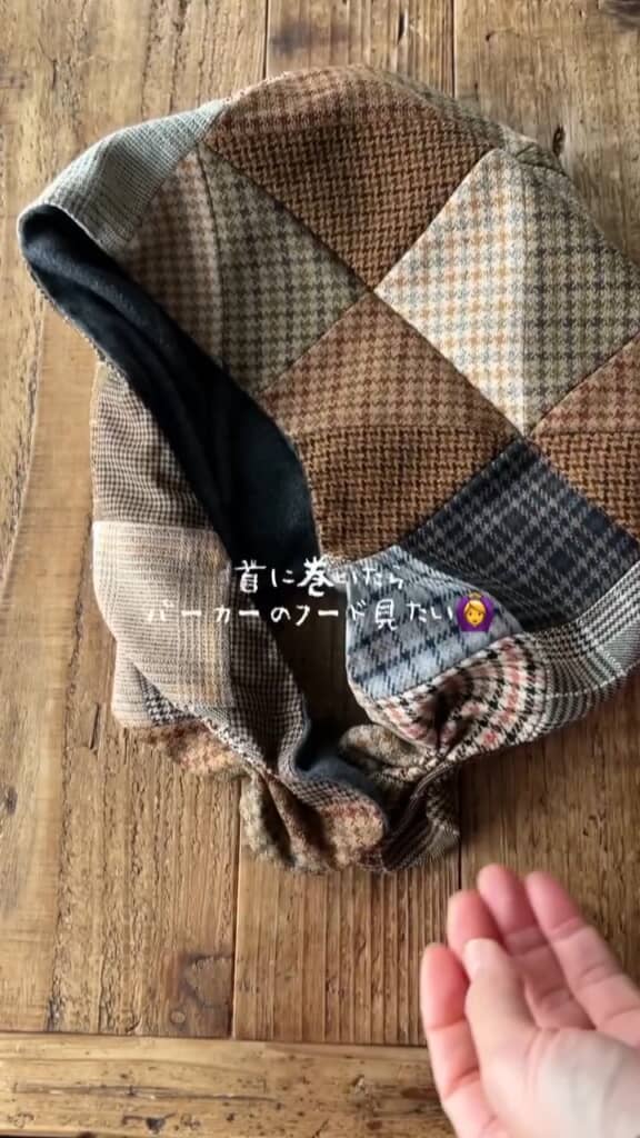 パッチワークがすてきなフライトキャップの完成！