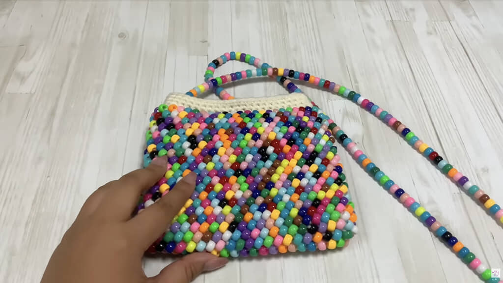 かわいいビーズバッグの出来上がり