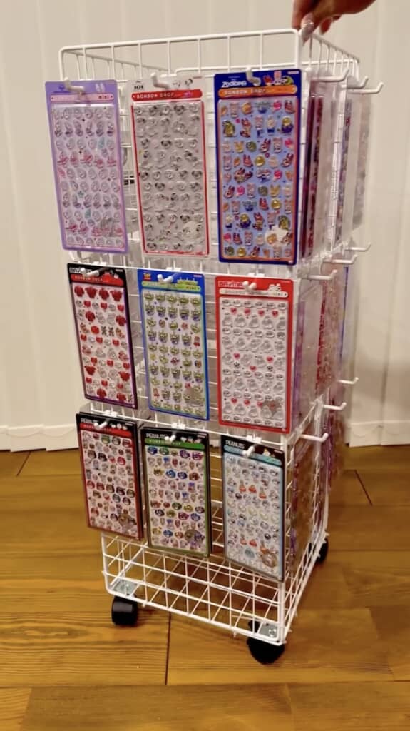 まるでお店のようですが、このシールは全部自分のもの！