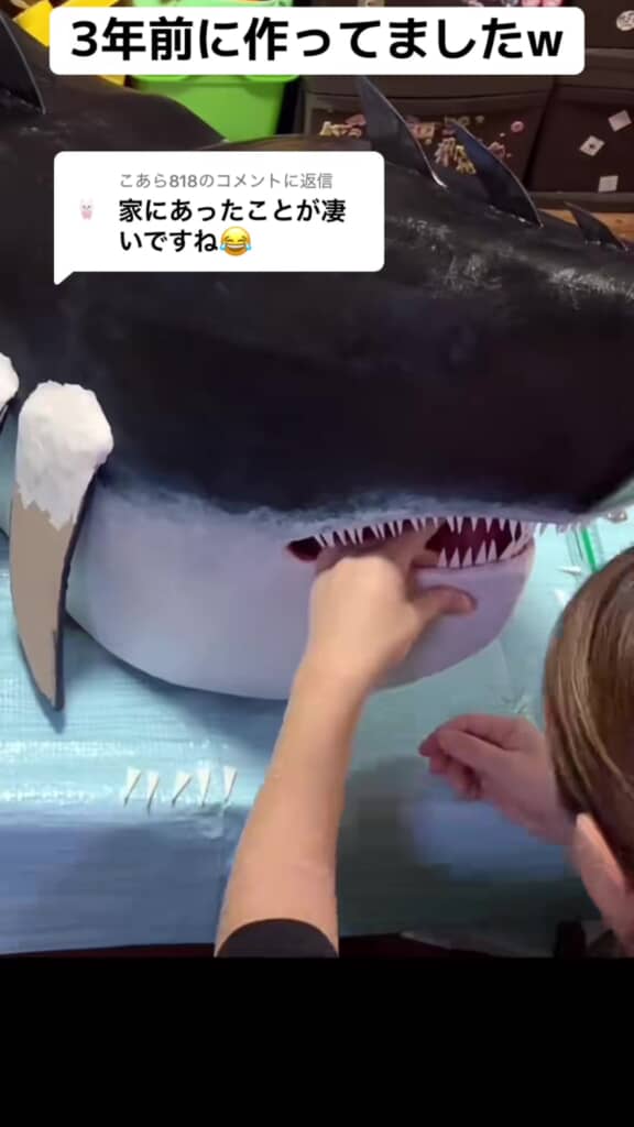 歯を取り付ける作業