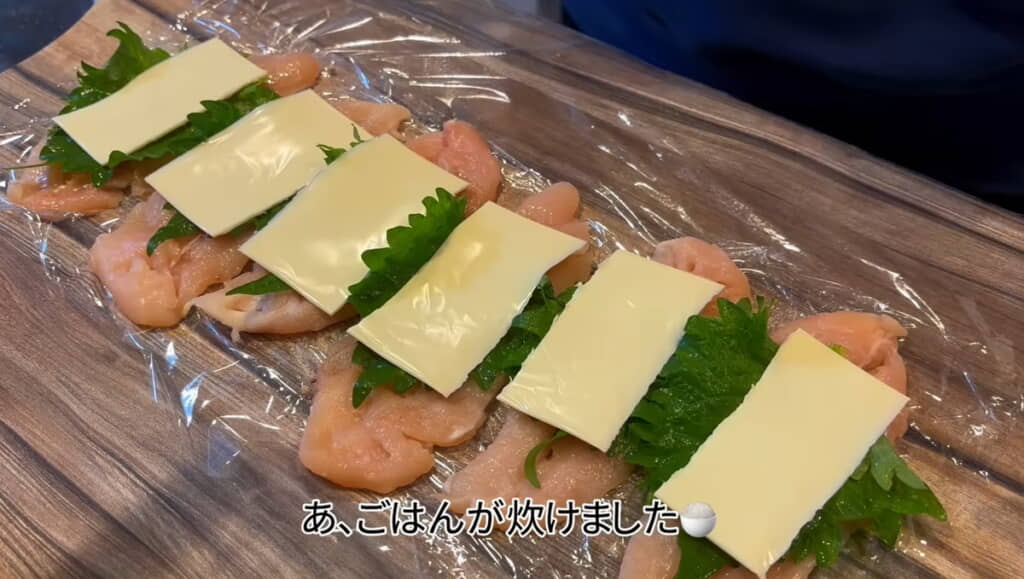 チーズものせて