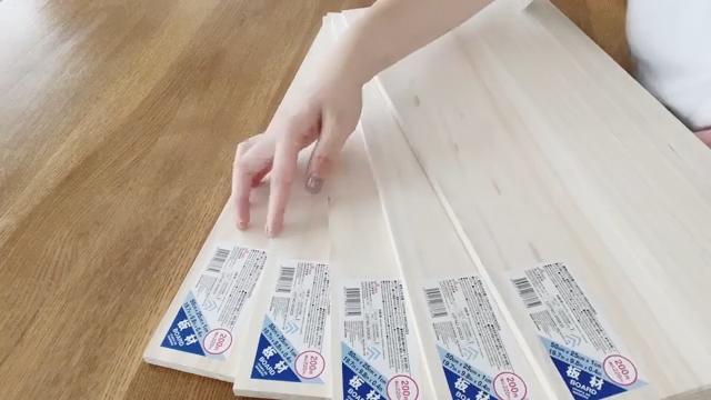 板材を5枚に並べる