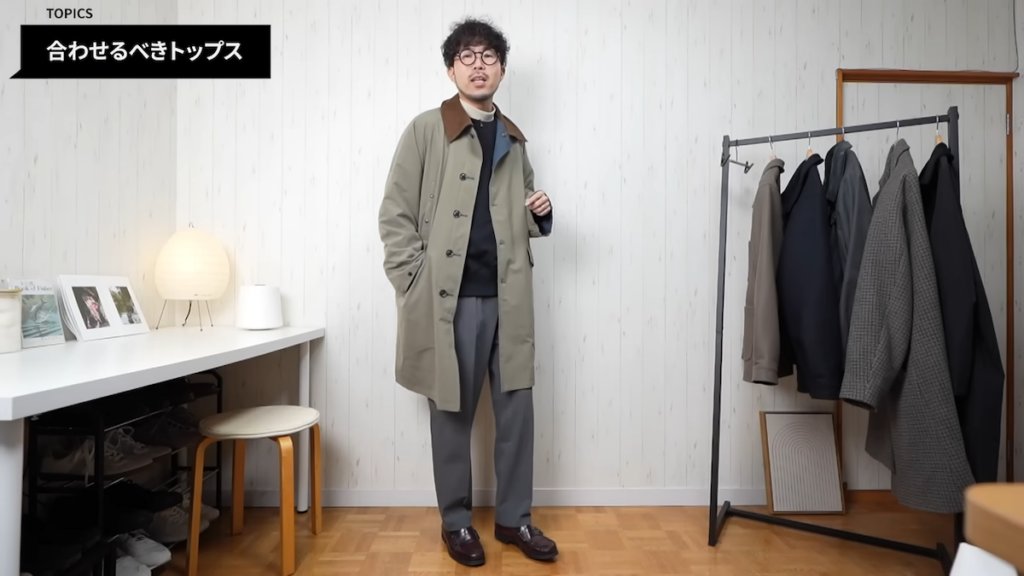 ミリタリーコートを合わせたコーデ