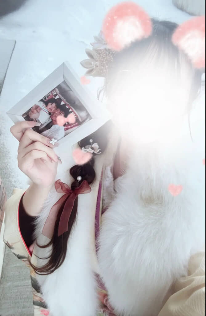 天国のお父さんの写真も一緒に