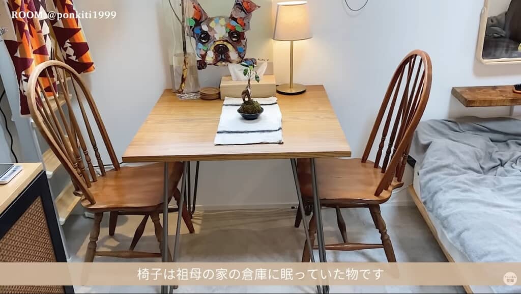 アンティークのチェアはぬくもりがあって良いですね