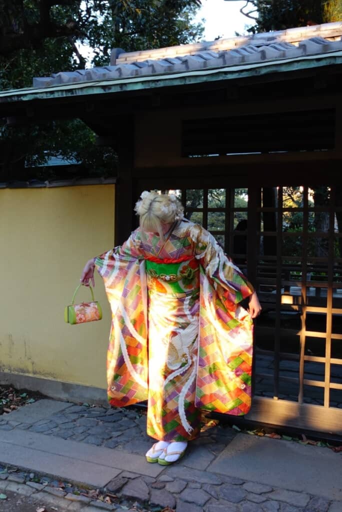 それを広げるとさらに華やかさが増しています