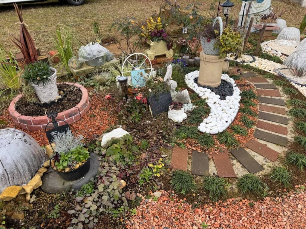 小道が再現されたエリア