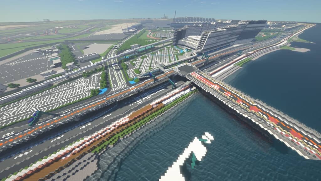 Minecraftで再現した商業施設「羽田エアポートガーデン」