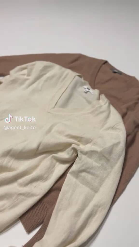 あちこちに穴のあいたニットをリメイク