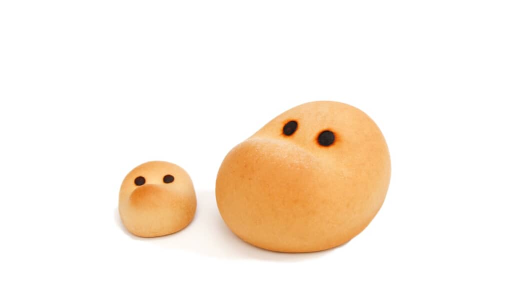 通常の物より10倍大きい「デカどじょう掬いまんじゅう」