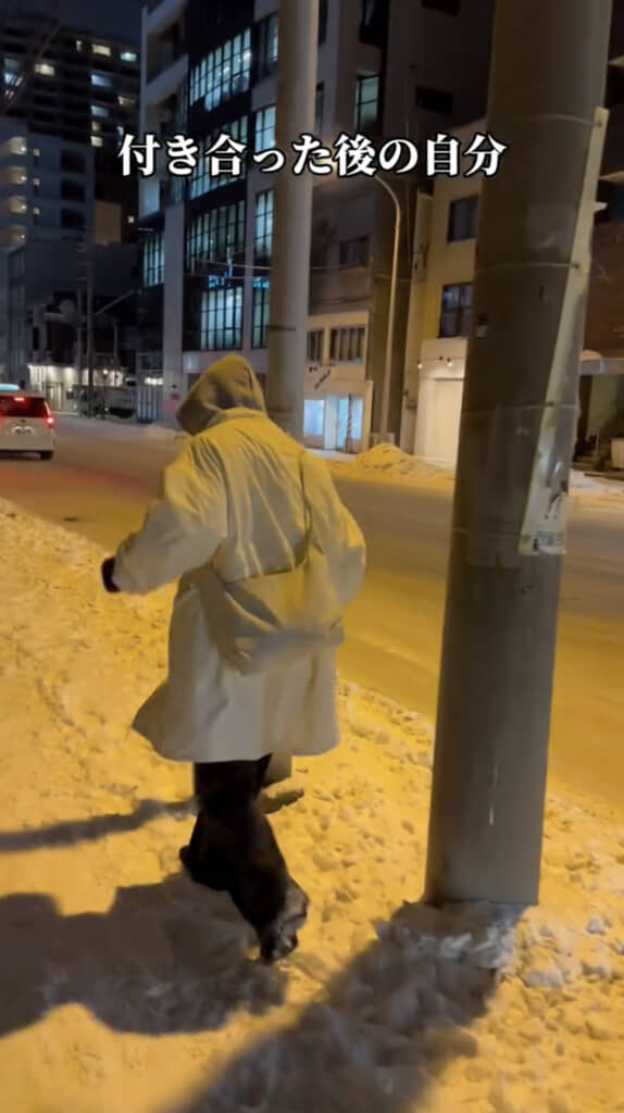 雪にはしゃいでダッシュ！