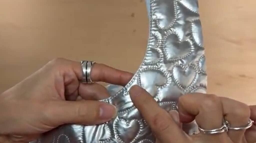 カーブ部分が縫えました